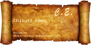 Chityil Emma névjegykártya